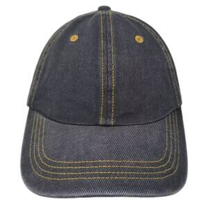 Cotton:On Baseball Cap Hat Black Yellow OS Adjustable Contrast Stitching Denim